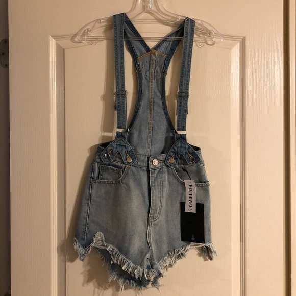 UNIF Penny Cutoff Overall Shorts - Picture 3 of 7